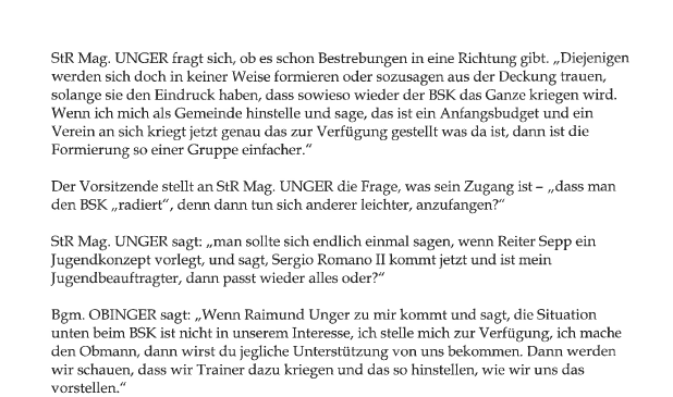 Auszug aus dem Sitzungsprotokoll der Gemeindevertretung Bischofshofen vom 11.12.2025
